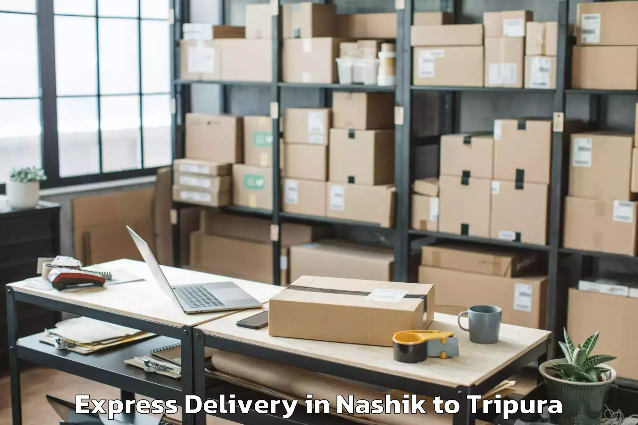 Leading Nashik to Teliamura Express Delivery Provider